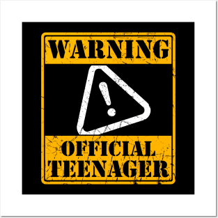 Warning Official Teenager Gift Posters and Art